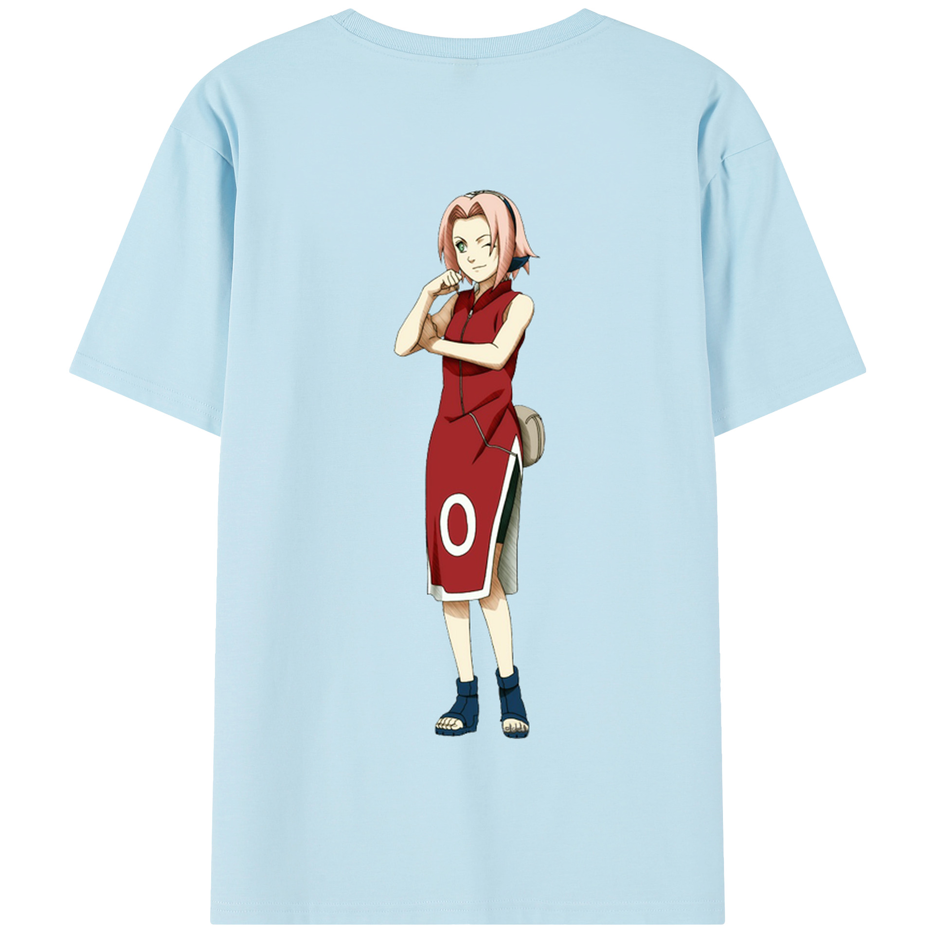 （画像用） NARUTO -ナルト- 春野サクラ Haruno Sakura 綿100％半袖Tシャツ（背面プリント）